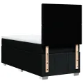 cadre de lit avec matelas Noir 90x200 cm Tissu