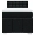 cadre de lit avec matelas Noir 90x190 cm Tissu
