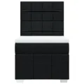 cadre de lit avec matelas Noir 90x190 cm Tissu