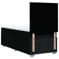 cadre de lit avec matelas Noir 90x190 cm Tissu