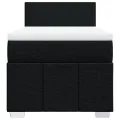 cadre de lit avec matelas Noir 90x190 cm Tissu
