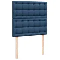 cadre de lit avec matelas Bleu 90x200 cm Tissu