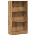 Bibliothèque chêne artisanal 60x24x109 cm bois d'ingénierie