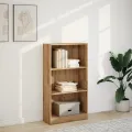 Bibliothèque chêne artisanal 60x24x109 cm bois d'ingénierie
