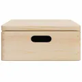 Boîte en bois avec couvercle et poignées bois de pin massif