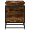 Boîte de rangement avec couvercle chêne fumé bois d'ingénierie