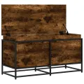 Boîte de rangement avec couvercle chêne fumé bois d'ingénierie
