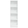 Bibliothèque blanc 40x24x143 cm bois d'ingénierie