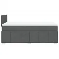 cadre de lit avec matelas gris foncé 120x190cm tissu
