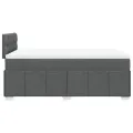 cadre de lit avec matelas gris foncé 120x190cm tissu