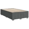cadre de lit avec matelas gris foncé 120x190cm tissu