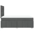 cadre de lit avec matelas gris foncé 120x190cm tissu
