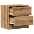 Table de chevet chêne artisanal 40x30x40 cm bois d'ingénierie