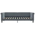 Lit de jour avec gigogne sans matelas gris foncé 80x200 cm