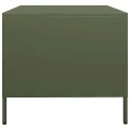 Table basse vert olive 101,5x50x43,5 cm acier laminé à froid