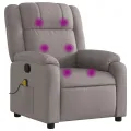 Fauteuil de massage inclinable Taupe Tissu