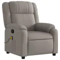 Fauteuil de massage inclinable Taupe Tissu
