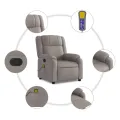 Fauteuil de massage inclinable Taupe Tissu