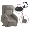 Fauteuil inclinable de massage Taupe Tissu