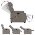 Fauteuil inclinable de massage Taupe Tissu