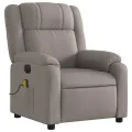 Fauteuil de massage inclinable électrique Taupe Tissu