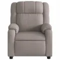 Fauteuil de massage inclinable électrique Taupe Tissu