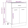 Armoire de plancher à tiroir Gris béton 60x46x81,5 cm Aggloméré