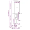 Armoire d'apothicaire blanc 40x41x174,5 cm bois d'ingénierie