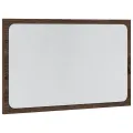 Miroir de salle de bain à LED chêne marron bois d'ingénierie