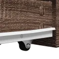 Armoire de salle de bain étroite avec roulettes chêne marron