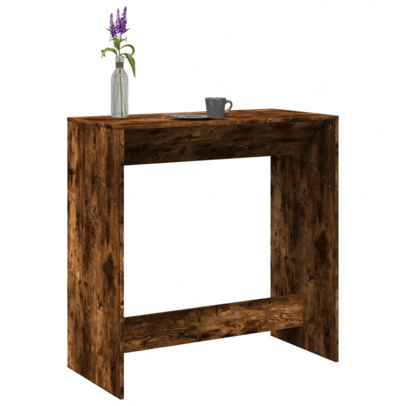 Table de bar chêne fumé 102x50x103,5 cm bois d'ingénierie