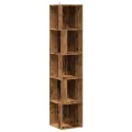Armoire d'angle vieux bois 33x33x165 cm bois d'ingénierie