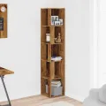 Armoire d'angle vieux bois 33x33x165 cm bois d'ingénierie