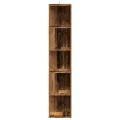 Armoire d'angle vieux bois 33x33x165 cm bois d'ingénierie
