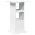 Table de bar avec rangement blanc 60x60x102cm bois d’ingénierie
