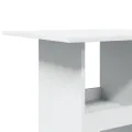 Table de bar avec rangement blanc 60x60x102cm bois d’ingénierie