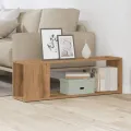 Meuble TV chêne artisanal 100x24x32 cm bois d'ingénierie