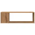 Meuble TV chêne artisanal 100x24x32 cm bois d'ingénierie