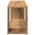 Meuble TV chêne artisanal 100x24x32 cm bois d'ingénierie