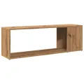 Meuble TV chêne artisanal 100x24x32 cm bois d'ingénierie