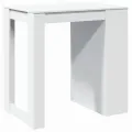 Table de bar blanc 102x70x103,5 cm bois d'ingénierie