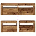 Tables de chevet 2 pcs avec LED chêne artisanal 60x35x40 cm