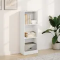 Bibliothèque blanc 40x24x109 cm bois d'ingénierie
