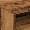 Table basse avec lumières LED vieux bois 50x49x40 cm