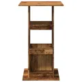 Table de bar avec rangement vieux bois bois d’ingénierie