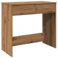 Bureau chêne artisanal 80x40x75 cm bois d'ingénierie