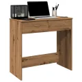 Bureau chêne artisanal 80x40x75 cm bois d'ingénierie