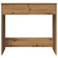Bureau chêne artisanal 80x40x75 cm bois d'ingénierie