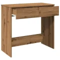 Bureau chêne artisanal 80x40x75 cm bois d'ingénierie