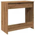 Bureau chêne artisanal 80x40x75 cm bois d'ingénierie
